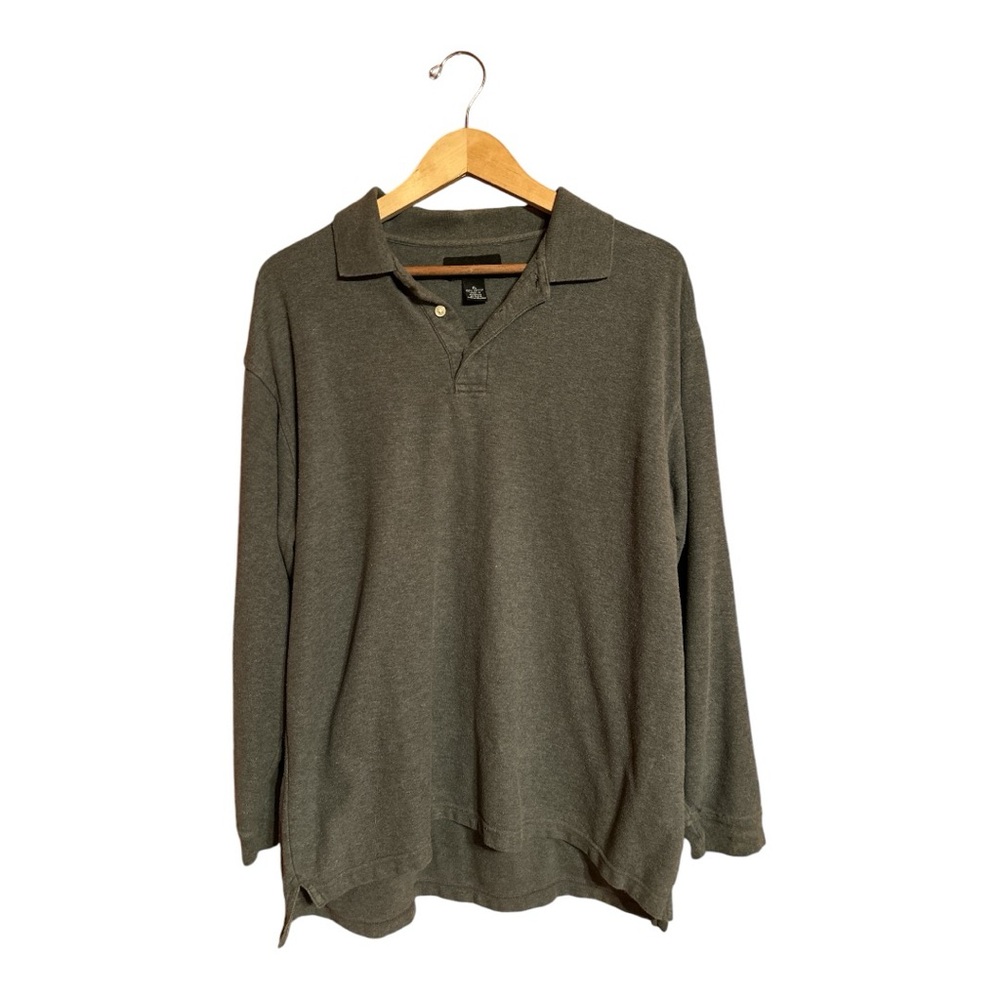 Croft & Borrow Gray Collared Long Sleeve